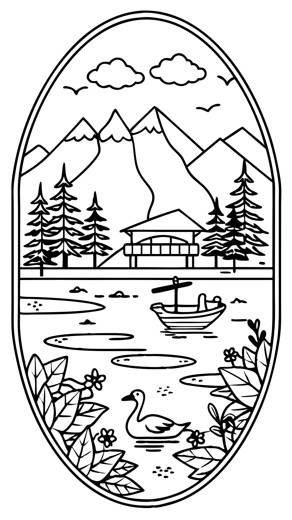 lake coloring pages